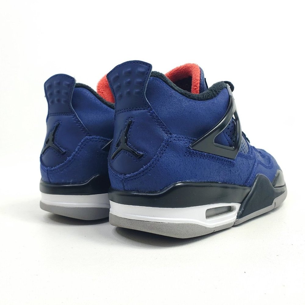 Nike Air Jordan 4 Retro BG Winterized Loyal Blue Boys Shoes Youth Size 4.5Y Kids - Picture 9 of 11